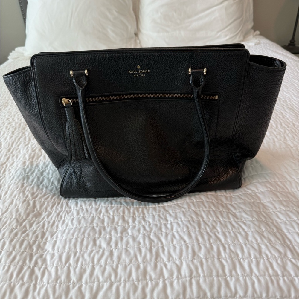 Kate Spade Black Pebbled Leather Tote